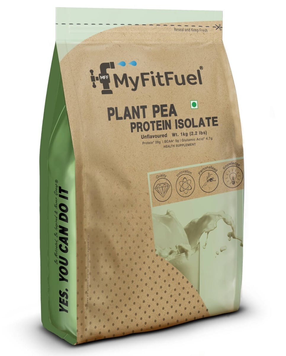 MyFitFuel Plant Pea Protein Isolate | 1 Kg, 28 Servings (Unflavoured) | Easy to Digest | Vegan Plant Protein Powder