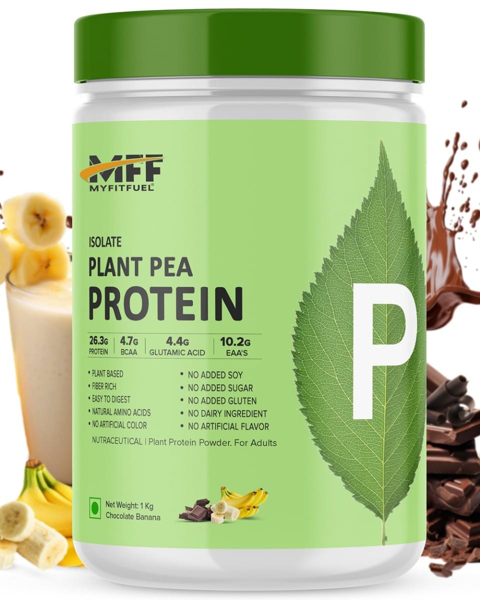 MyFitFuel Plant Pea Protein Isolate | 1 Kg, (Chocolate Banana)