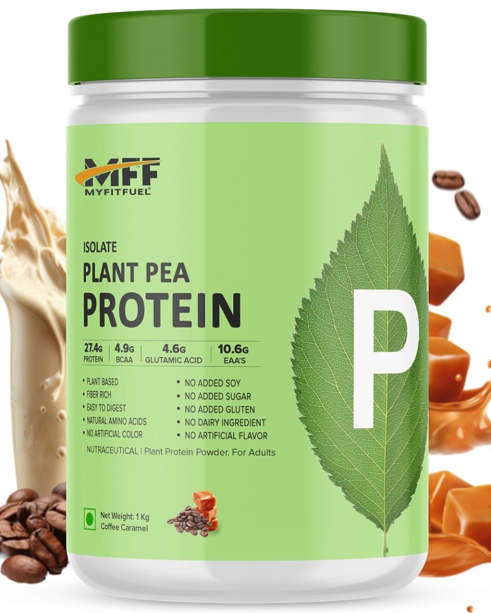 MyFitFuel Plant Pea Protein Isolate | 1 Kg, (Coffee Caramel)