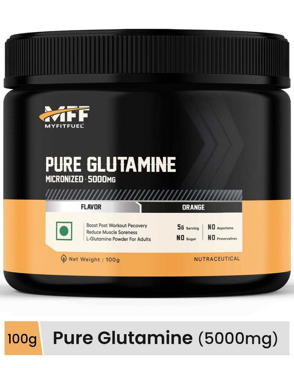 MyFitFuel Pure Glutamine (.44 lbs) 100 gm (Orange)