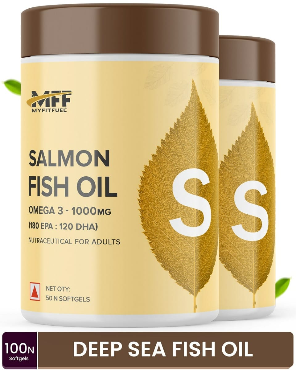 MyFitFuel Salmon Fish Oil, 1000mg (180 EPA 120 DHA), 100 softgels