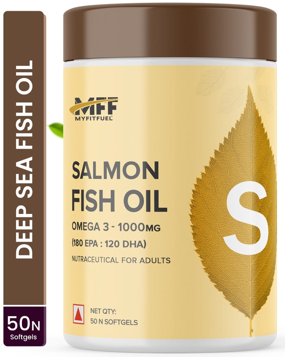 MyFitFuel Salmon Fish Oil, 1000mg (180 EPA 120 DHA), 50 softgels