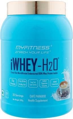 MYFITNESS ® iWHEY- H2O 80 Servings|Whey Protein Isolate| 88% Premium Whey Protein Isolate Per Serving|5.5g BCAA| 10.68g EAA| Added Digestive Enzyme|Added Colostrum |Low Fat Low Carbs|2000gms
