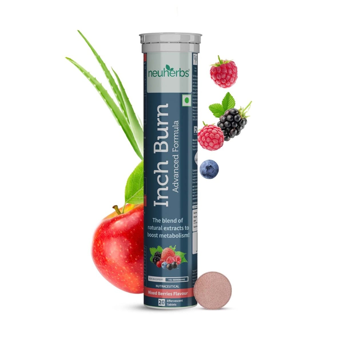 Neuherbs Neuherbs Inch Burn Mix Berries Flavour 20 effervescent tablets