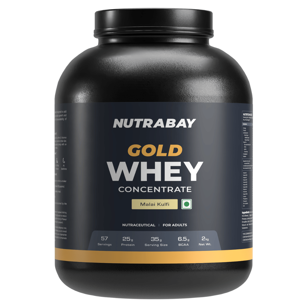 Nutrabay Gold 100% Whey Protein Concentrate with Digestive Enzymes & Vitamin Minerals, 25g Protein | Protein Powder for Muscle Support & Recovery - Mango, 1 kg