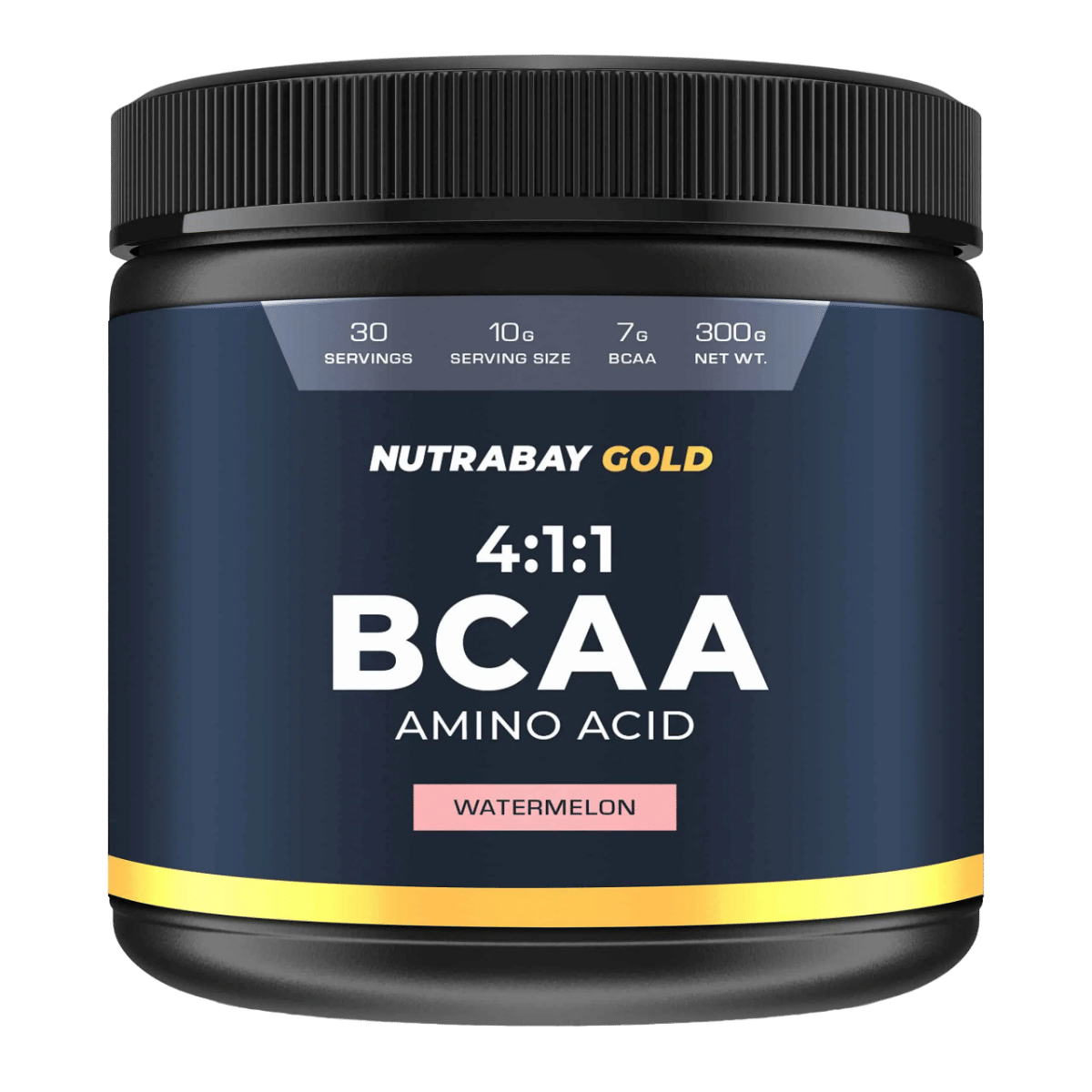Nutrabay Gold BCAA 4:1:1 with Electrolytes - 7g Vegan BCAAs, 1000 mg Electrolytes - 300g 30 Servings | Intra / Post Workout Energy Drink | Lean Muscle Building for Men, Women & Athletes