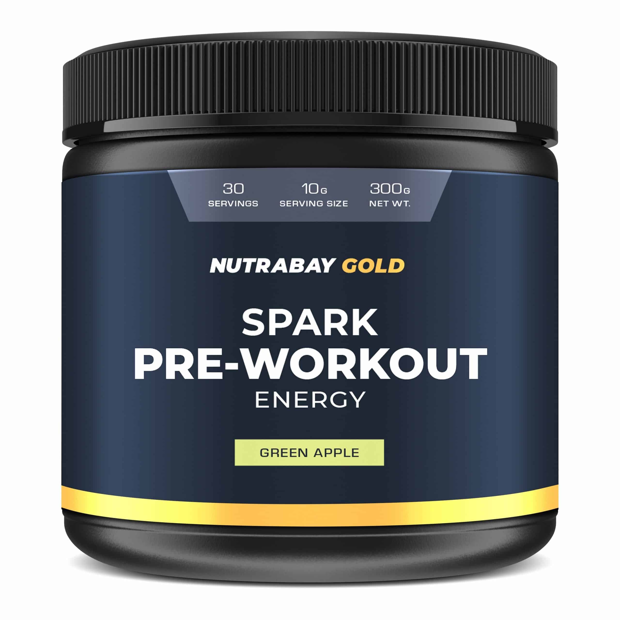 Nutrabay Gold Spark Pre Workout - 300g 30 Servings | Pre Workout Supplement For Men & Women with Beta Alanine, Citrulline Malate, Creatine, BCAAs, L-Arginine, Taurine & Caffeine