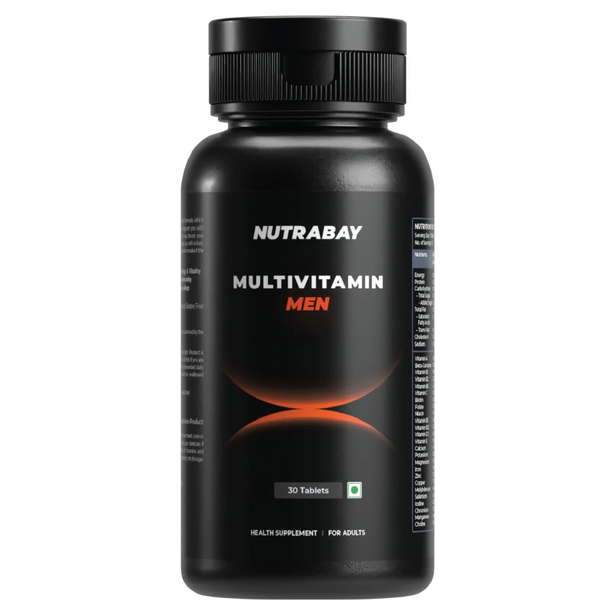 Nutrabay Pro Active Multivitamin for Men - 25 Vital Vitamins & Minerals with Zinc, Vitamin C, Vitamin D and Multiminerals, Enhances Energy, Stamina & Immunity - 30 Veg Tablets