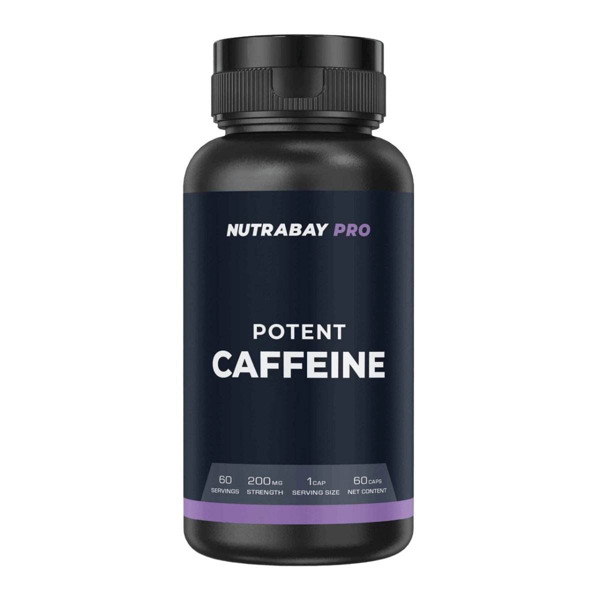 Nutrabay Pro Potent Caffeine - 200Mg, 60 Veg Capsules | Natural Stimulant For Energy, Endurance & Focus | Vegan Friendly, Gluten Free & No Added Artifical Colour
