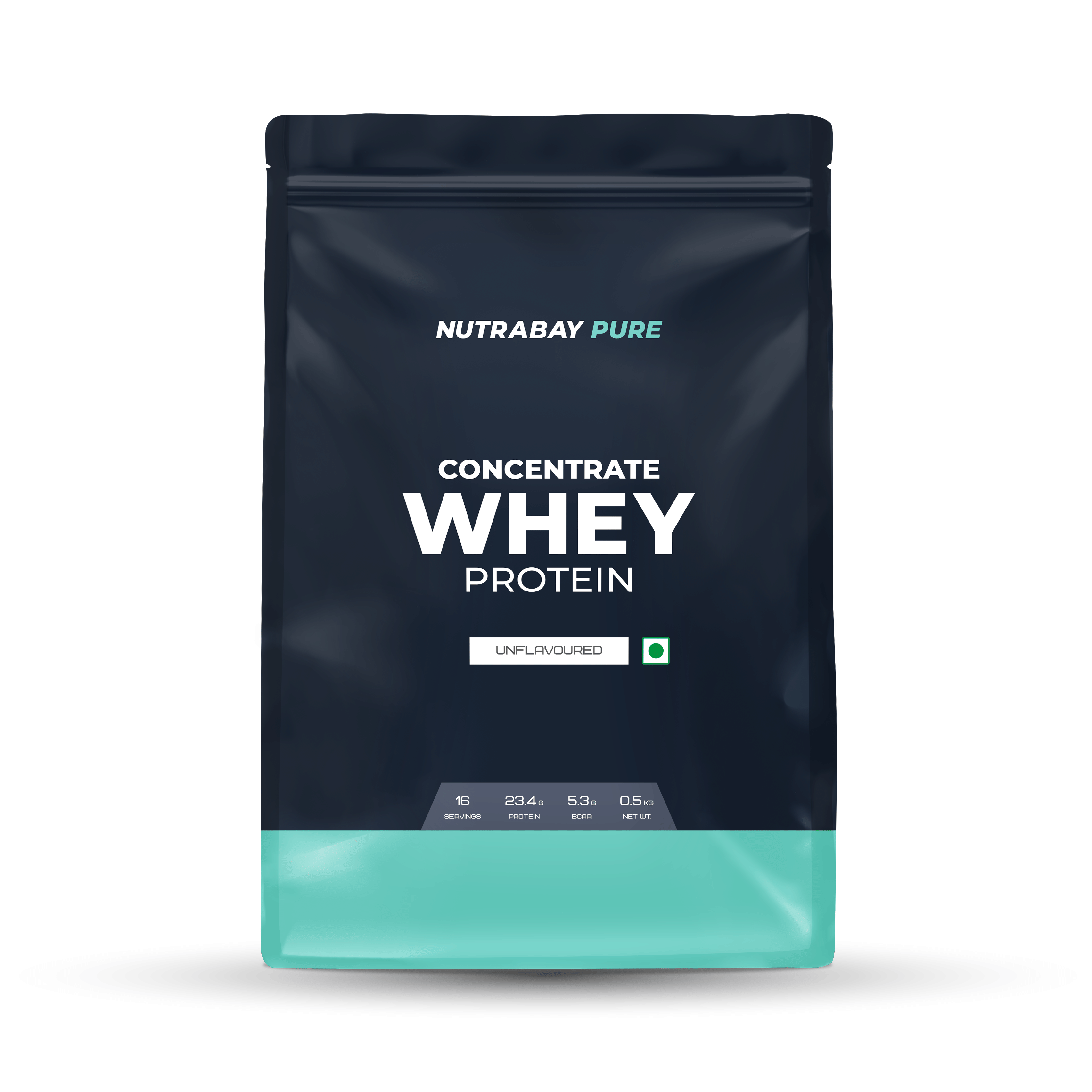 NUTRABAY Pure 100% Raw Whey Protein Concentrate Unflavoured | 23.4g Protein, 5.3g BCAA, 3.9g Glutamic Acid| Muscle Growth & Recovery | Gym Supplement for Men & Women