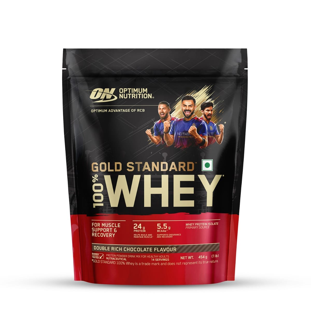 Optimum Nutrition (ON) Gold Standard 100% Whey Protein 1lbs | 14 Serving | 24g Protein | Vanilla Ice Cream Flavour | Muscle Support | Recovery