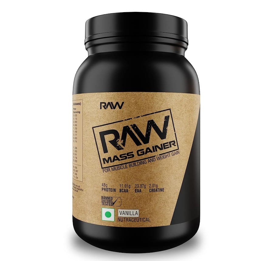 RAW Mass Gainer Powder For Muscle Building and Weight Gain 1kg