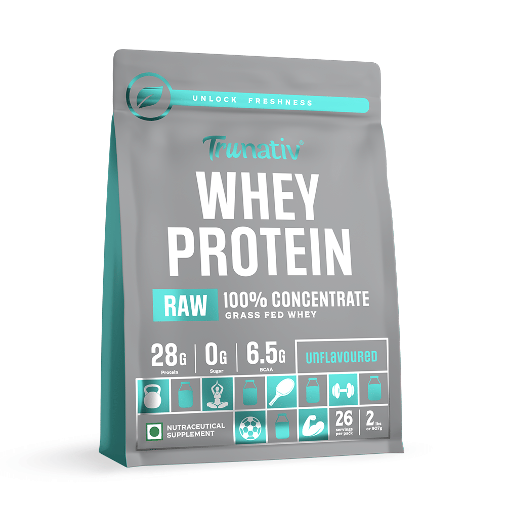 TruNativ Raw Whey Protein Concentrate 907g | 30 Serving | Unflavoured | 24g Protein | Muscle | Strength