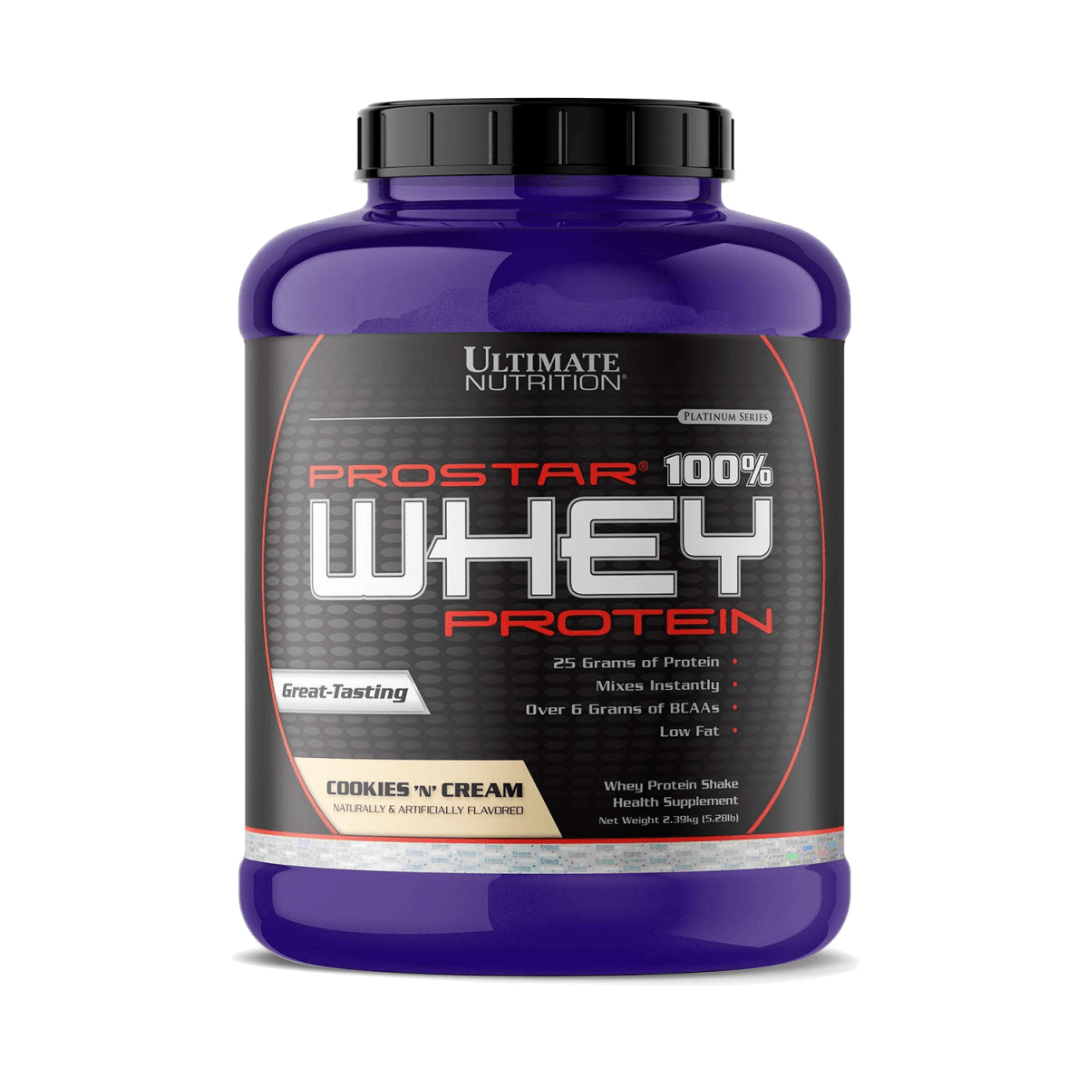 Ultimate Nutrition Prostar 100% Whey Protein, 5.28 lb, Cookies & Cream