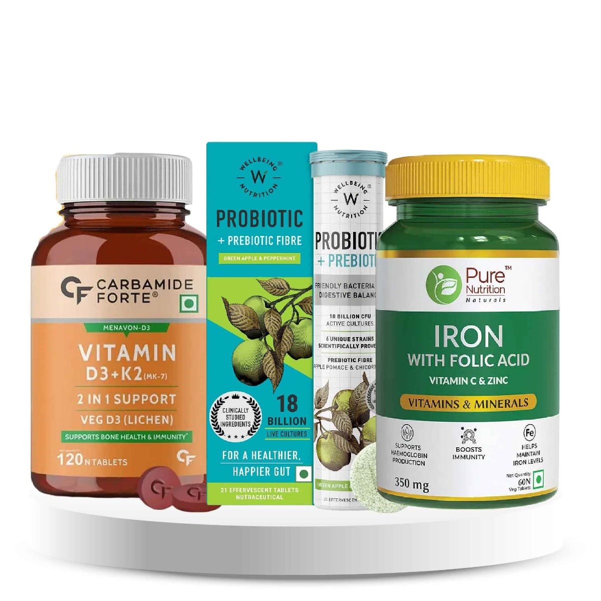 Ageless Vitality Combo For Women (Folic Acid, Zinc, Vitamin C, D3, K2, B12 & Many More)