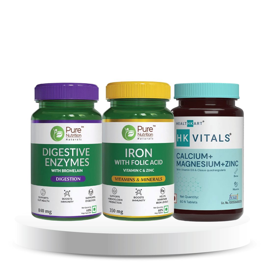 Enzyme Support Collection (Enzymes + Iron + Ca,Mg, Zn)
