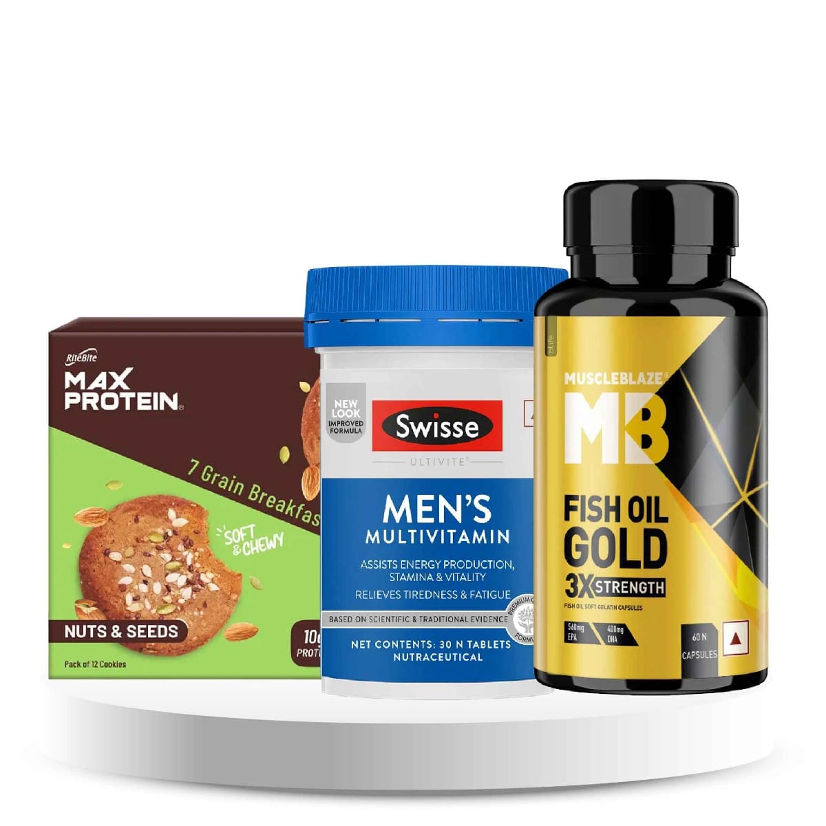 Multivitamin+ Protein+ Omega 3 Fish Oil