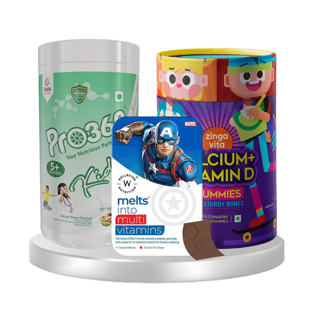 YoungChamps Energizing Trio (Protein Powder + Iron and Zinc + Vitamin D, Calcium & More)