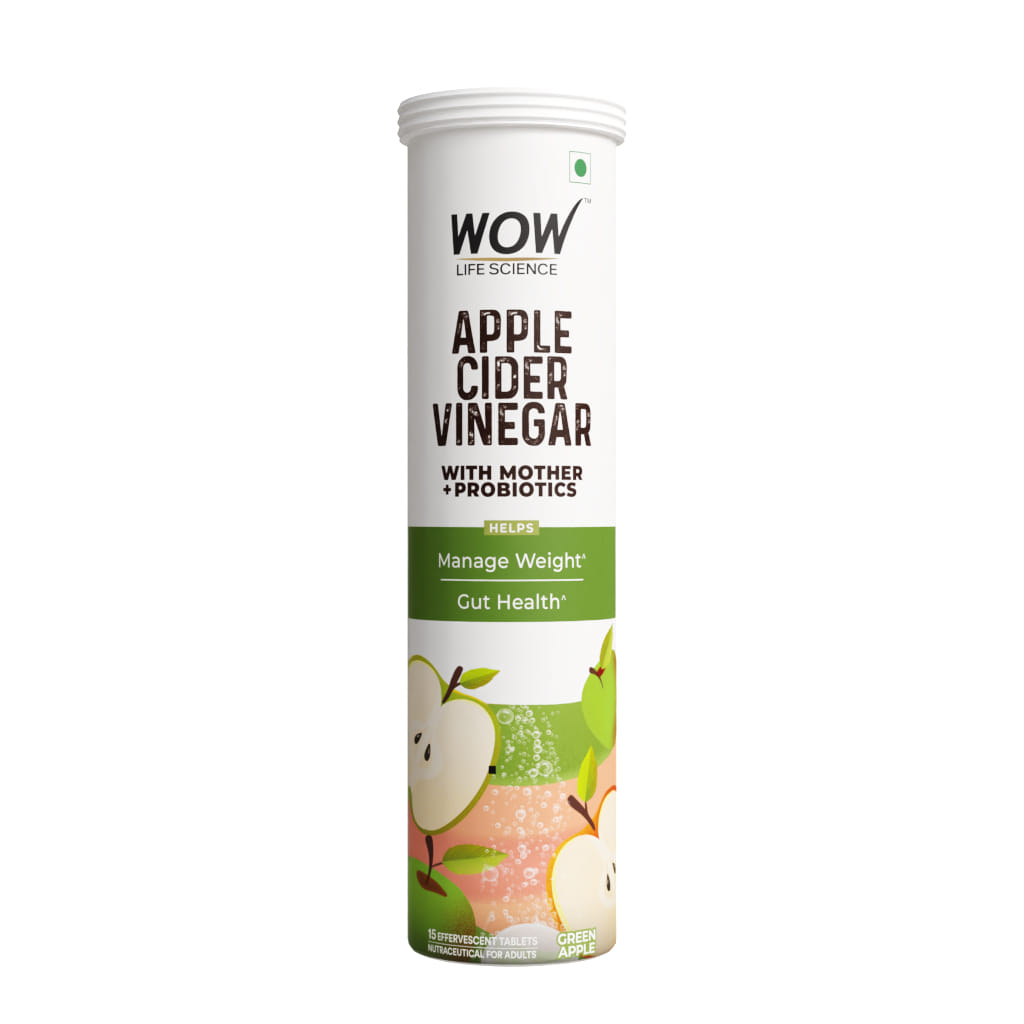 WOW Life Science Apple Cider Vinegar Effervescent Tablet - 15 Tablets