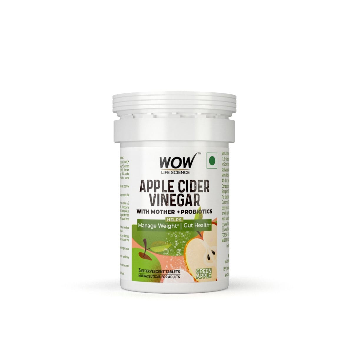 WOW Life Science Apple Cider Vinegar Effervescent Tablet