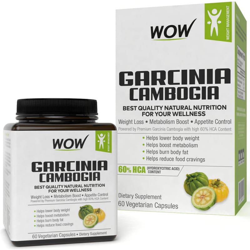 WOW Life Science Garcinia Cambogia Capsules, 60 Capsules
