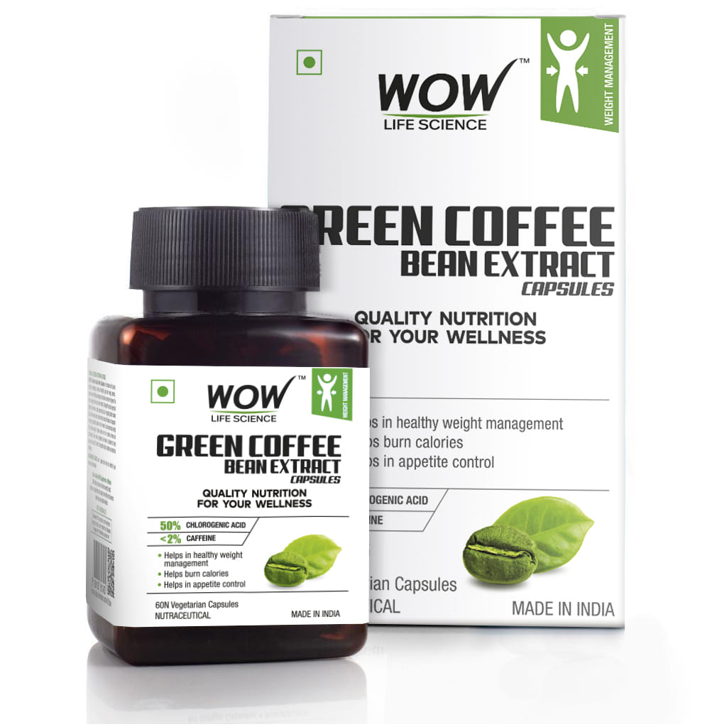 WOW Life Science Green Coffee Bean Extract - 60 Capsules (Veg)