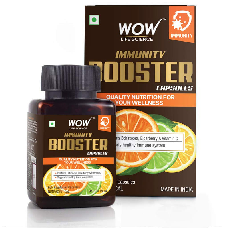 WOW Life Science Immunity Booster Capsules - 60 Veg Capsules
