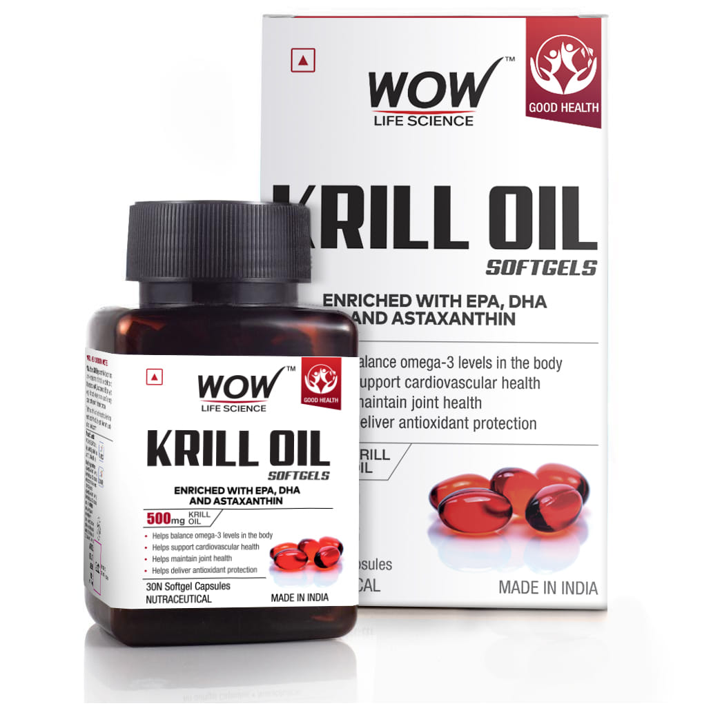 WOW Life Science Krill Oil Softgels - 30 Capsules