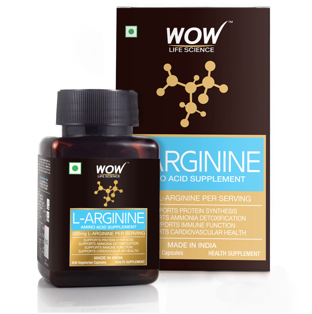 WOW Life Science L-Arginine Amino Acid Supplement - 60 Tablets