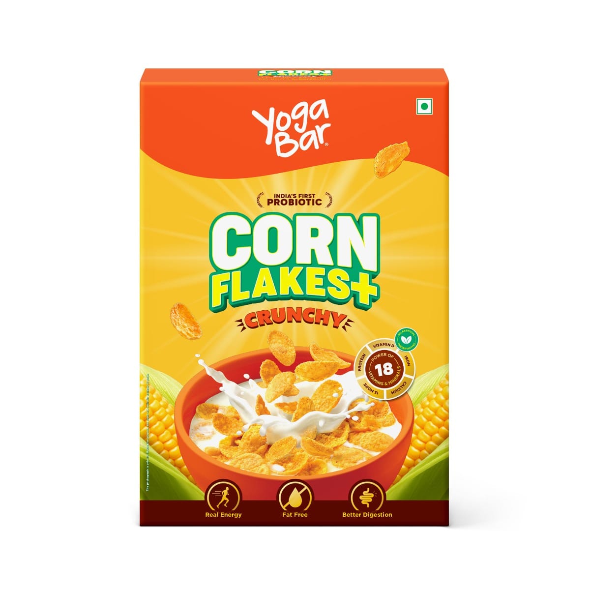 Yogabar Cornflakes Original Healthy Crunchy Breakfast cereals with Probiotics,850g || Original and Healthier | Low Fat & Cholesterol | High Fibre | Deliciously Crunchy | All Natural CornFlak