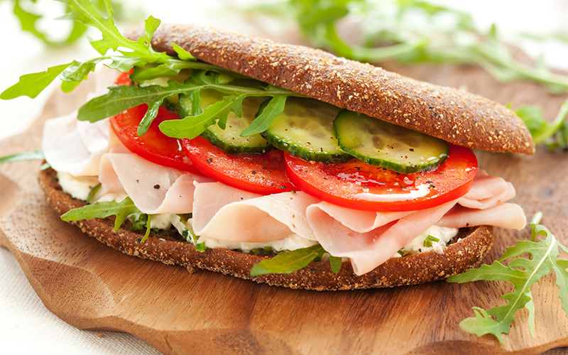 High protein turkey sandwich