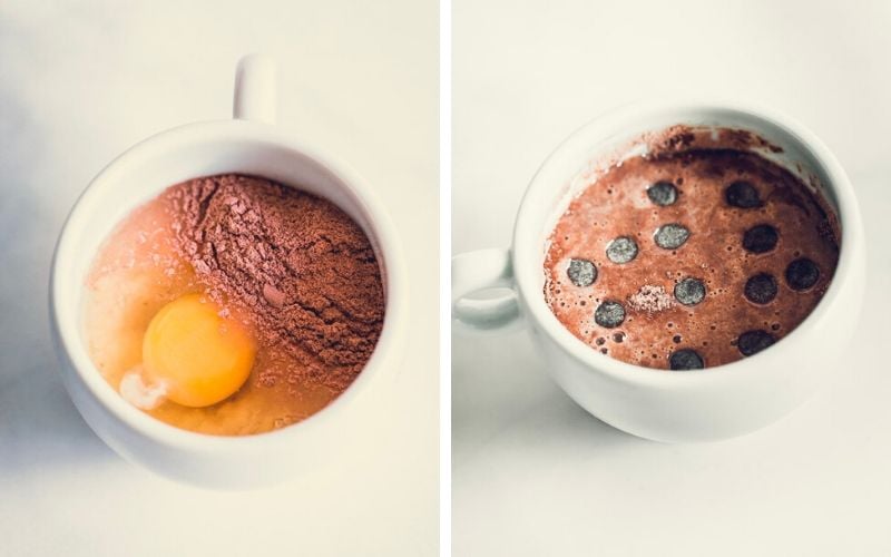 Chocolate Protein Mug Cake Batter