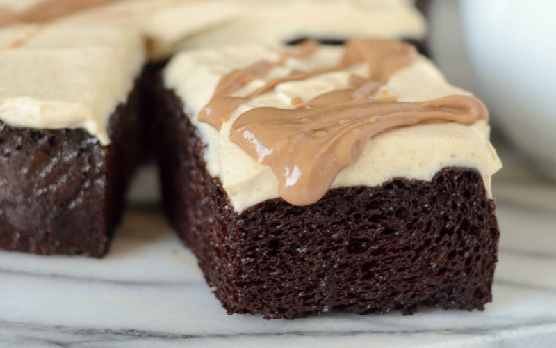Healthy High Protein Dessert Recipes - Chocolate Peanut Butter Protein Brownies