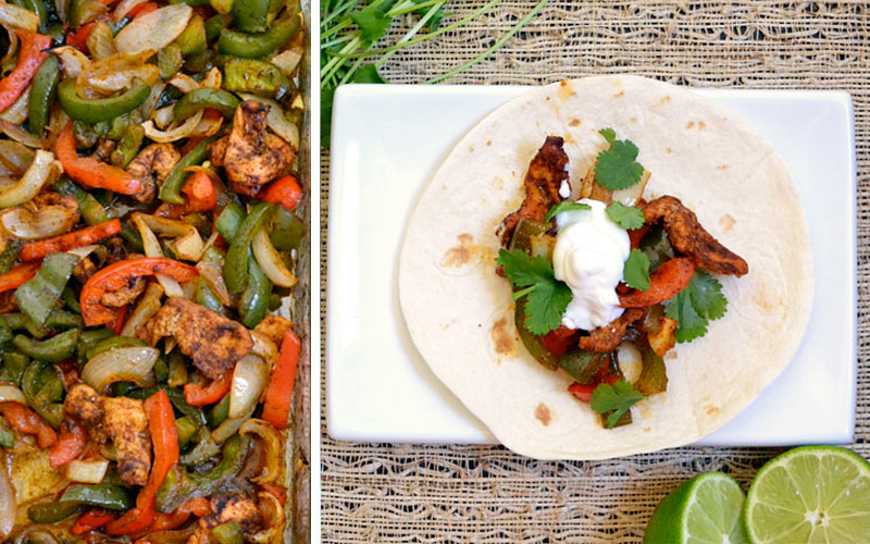 Healthy High Protein Dinners - Easy Oven Fajitas