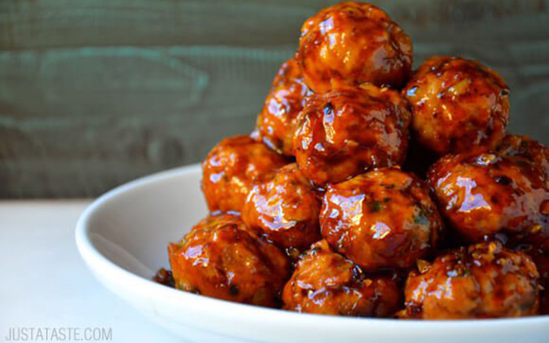 Healthy High Protein Dinners - Baked Orange Chicken Meatballs