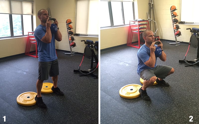 The 5 Best Exercises That Improve Your Squat Technique - Elevated Goblet Squat