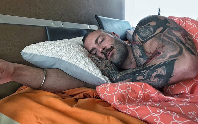 Kaged Muscle CEO Kris Gethin Sleeping