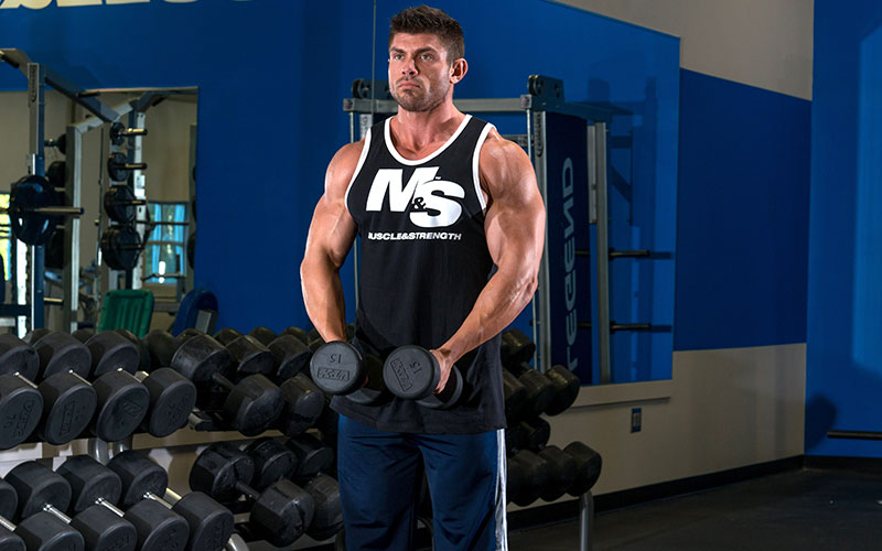 M&S Athlete Performing Drop Sets and Partials