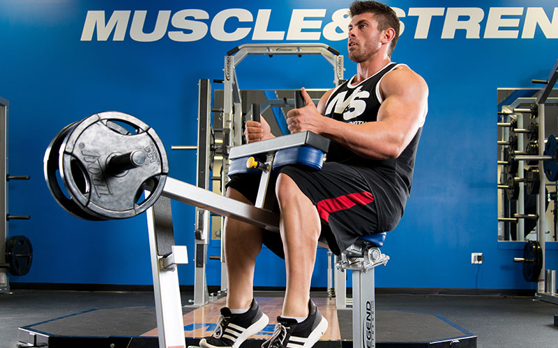 M&S Athlete Performing Seated Calf Raises