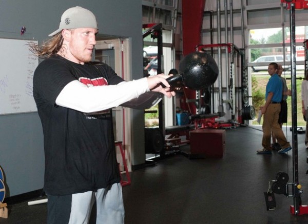 AJ Hawk Kettlebell Swings