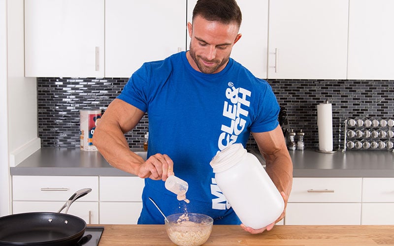 Athlete Eating Protein Oats