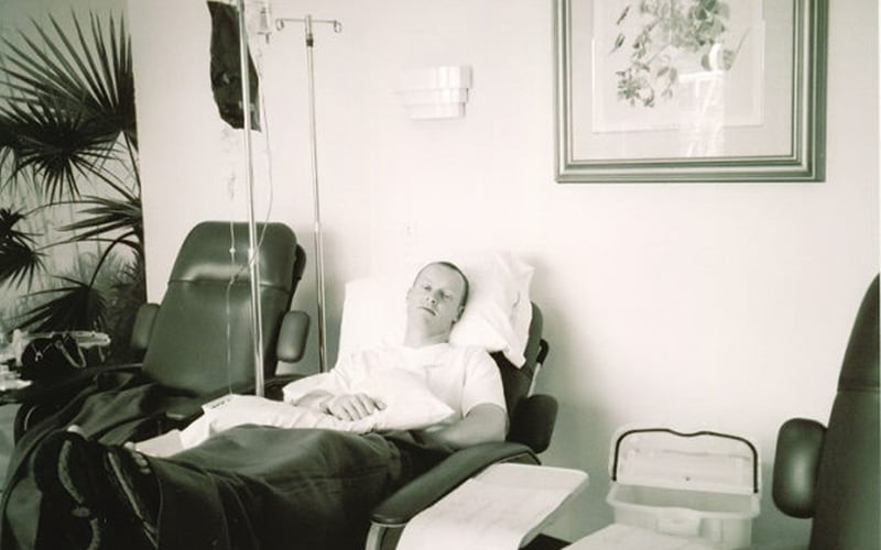 Cancer is harder than training- Brad resting