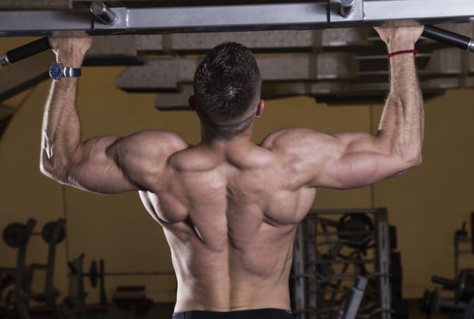 Wide grip pull ups