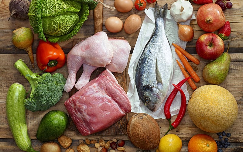 A variety of foods that are part of a Clean Eating Diet Plan