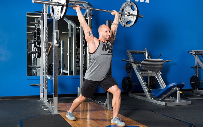 M&S Athlete Performing a Clean and Jerk