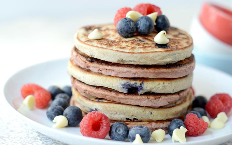 Red, White & Blue Pancakes