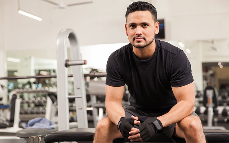 Hand Car for Lifters: Man Wearing Gloves