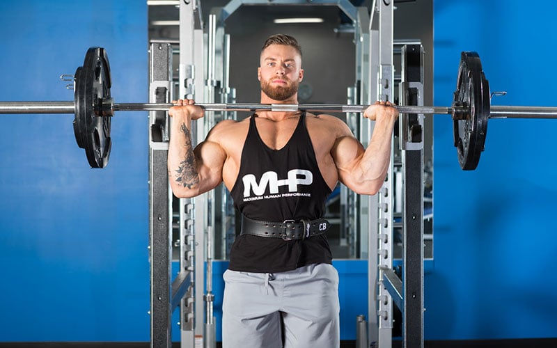 Chris Bumstead Staying Strong with Overhead Press