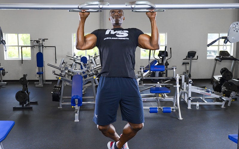 Athlete Performing Isometric Pull Ups