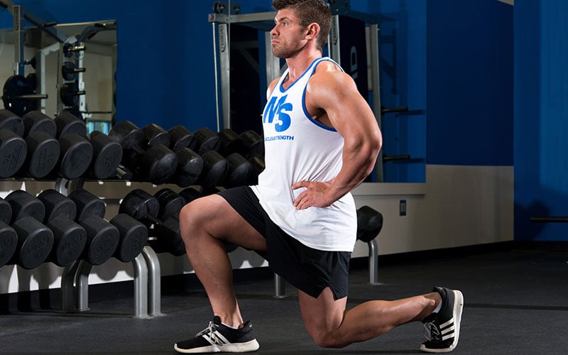 Man Training the LPHC Performing Lunges